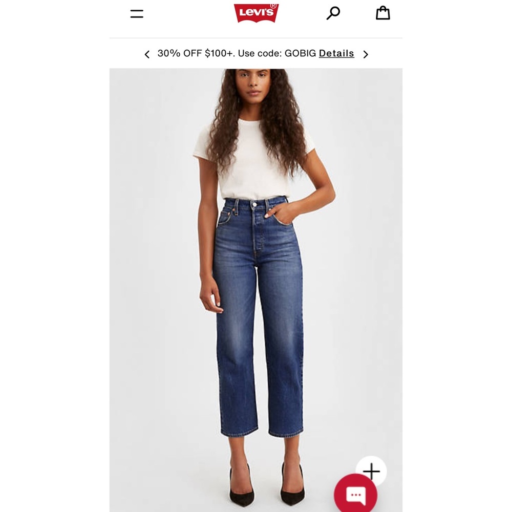 New Levis Ribcage straight ankle